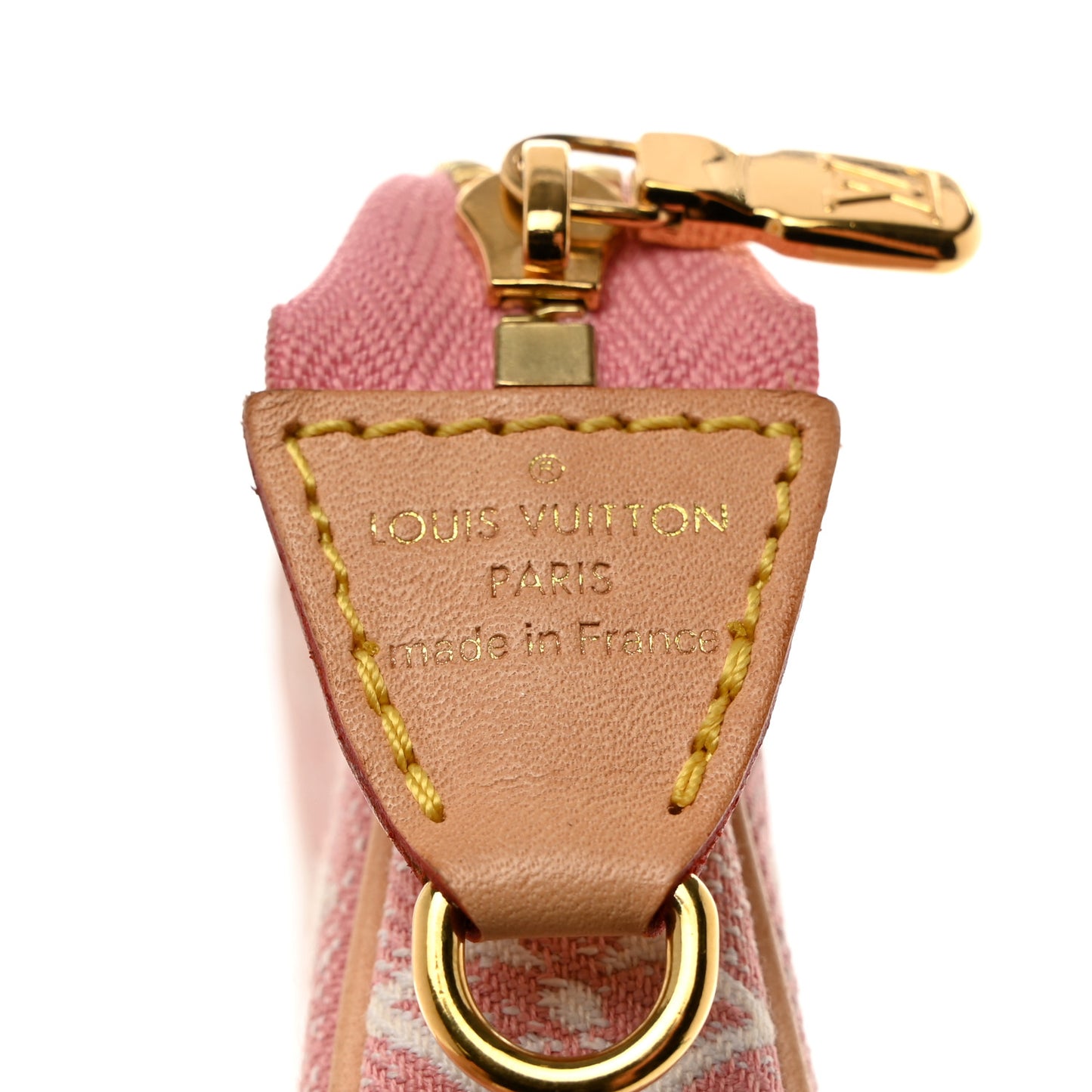 Denim Jacquard Monogram Micro Pochette Accessories Rose