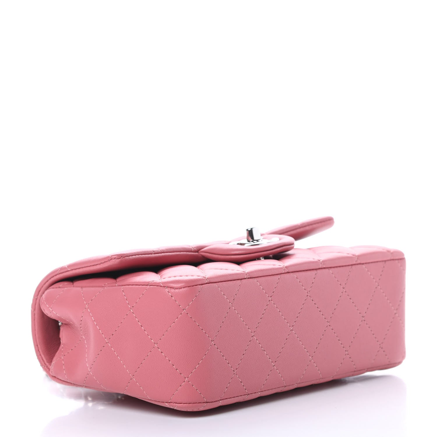 Chanel Lambskin Quilted Mini Rectangular Flap Pink 4 of 10