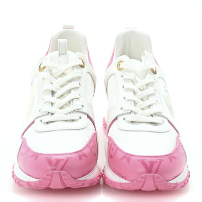 Louis Vuitton Calfskin Monogram Run Away Sneakers 38 White Pink 3 of 10