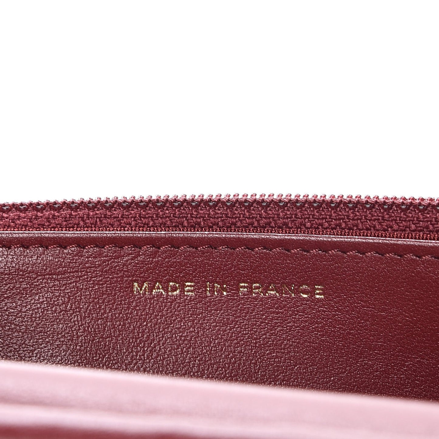 Caviar Quilted Boy Wallet On Chain WOC Burgundy