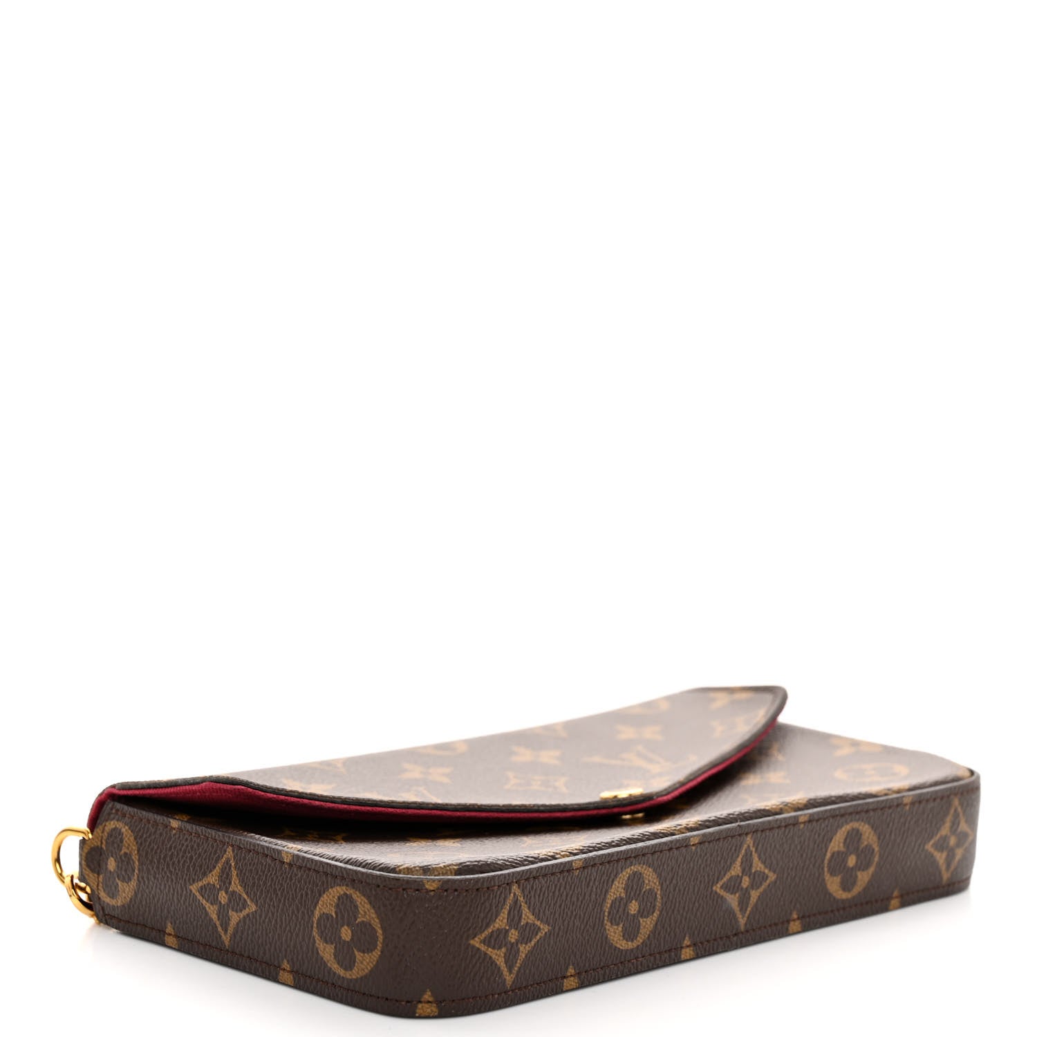 Louis Vuitton Monogram Pochette Felicie Chain Wallet Fuchsia 5 of 15
