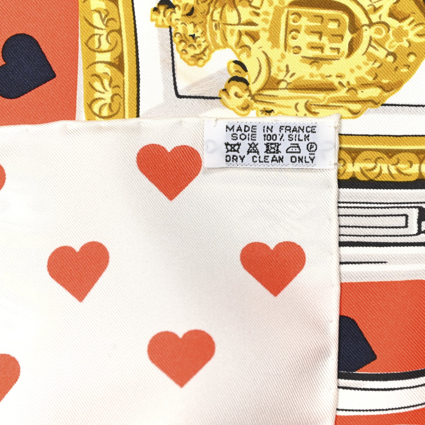 Silk Brides De Gala Love Scarf 90 Orange Marine White