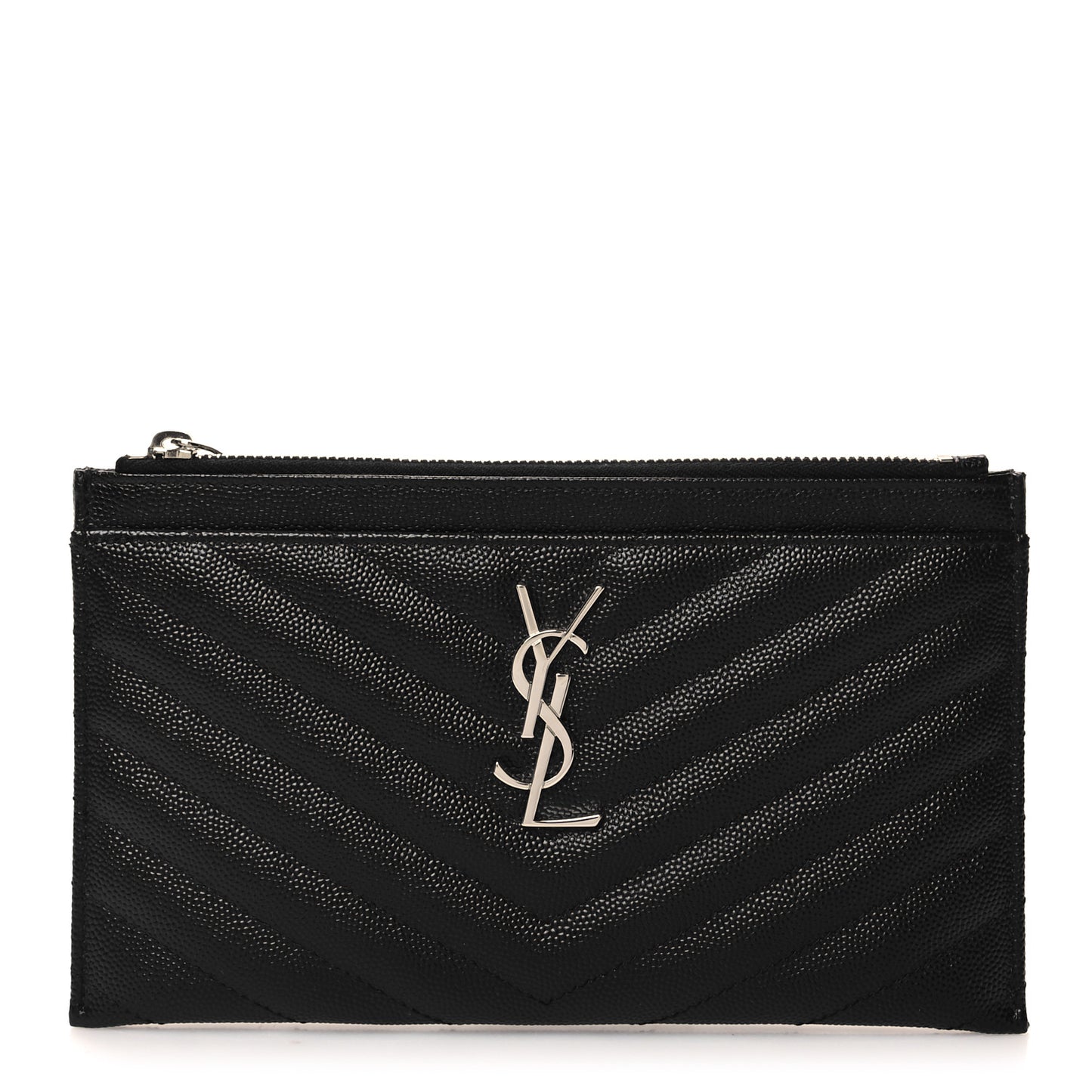 Grain De Poudre Chevron Monogram Bill Pouch Black