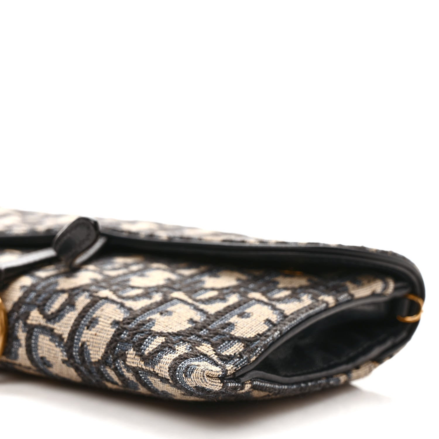 Christian Dior Oblique Saddle Chain Long Wallet Blue 8 of 9