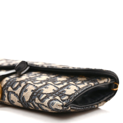 Christian Dior Oblique Saddle Chain Long Wallet Blue 8 of 9