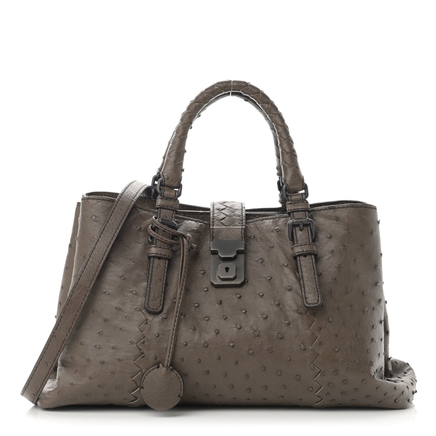 Ostrich Small Roma Tote Brown