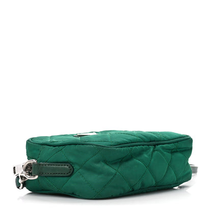 Prada Nylon Tessuto Impuntu Quilted Crossbody Bag Oleandro 4 of 14
