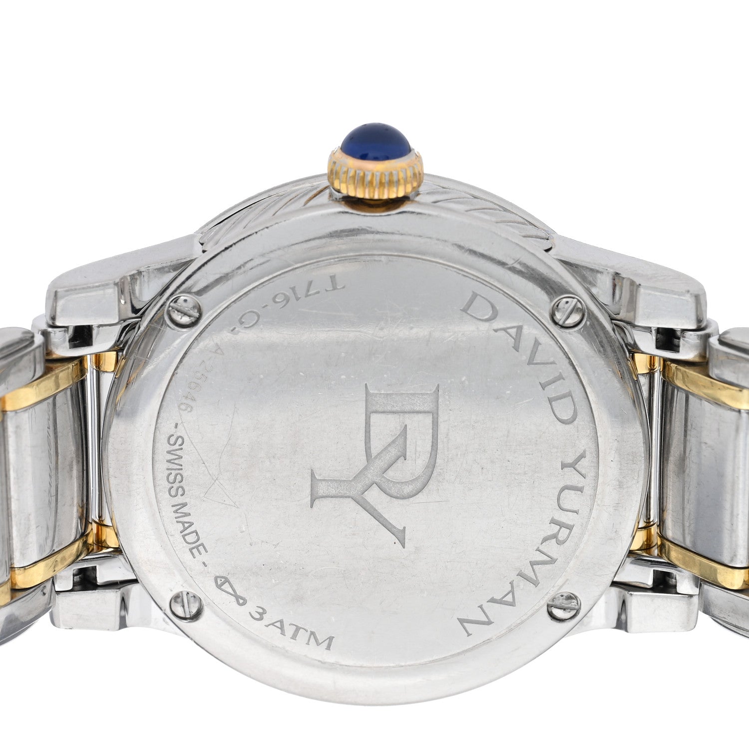 David Yurman Stainless Steel 18K Yellow Gold Diamond Mother of Pearl 38mm Classic Quartz Watch 4 of 4