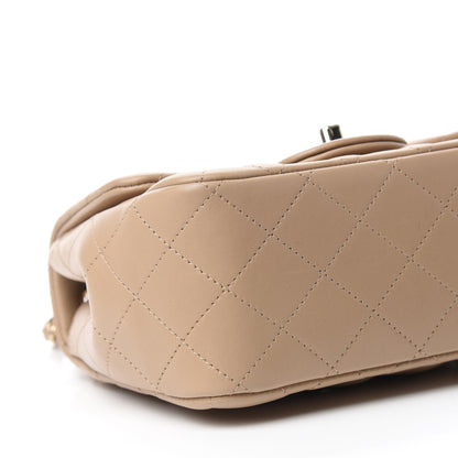 Chanel Lambskin Quilted Mini Square Flap Beige 6 of 11
