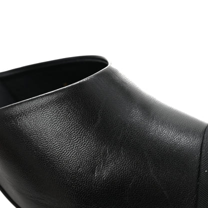 Chanel Goatskin Grosgrain Cap Toe Pearl Mule 39 Black 10 of 10