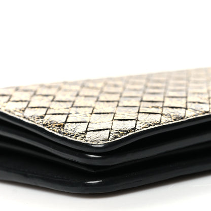 Bottega Veneta Metallic Nappa Intrecciato Chain Wallet Gold 11 of 15
