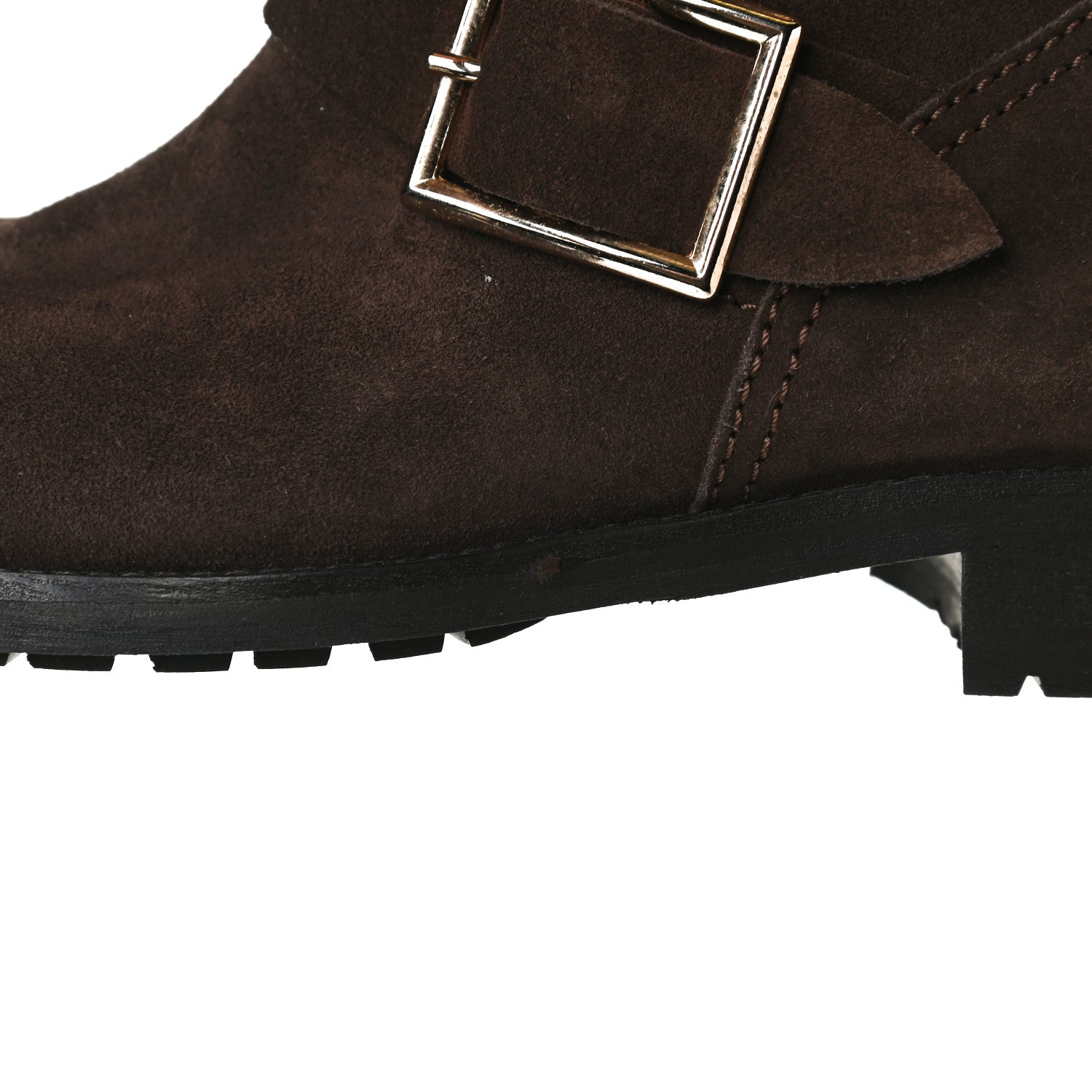 Jimmy Choo Distressed Waxed Suede Biker Boots 37 Brown 13 of 14