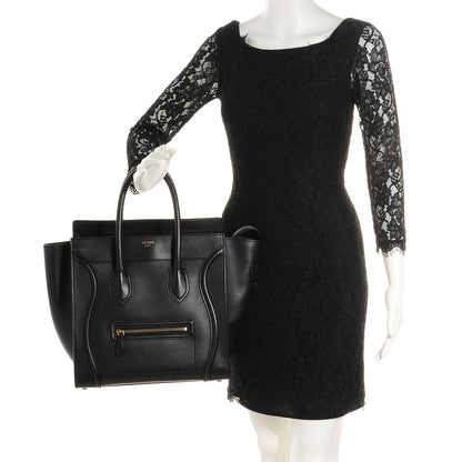 Celine Smooth Calfskin Mini Luggage Black 2 of 7