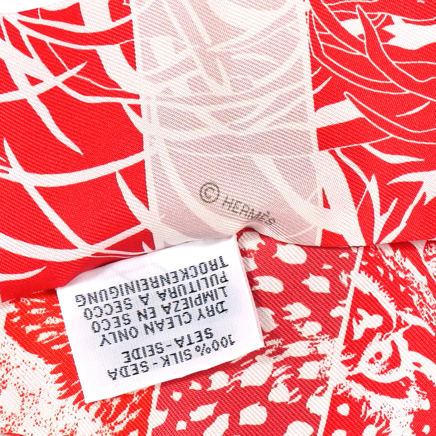 Hermes Silk Jungle Love Rainbow Twilly Rouge Bordeaux White 4 of 4