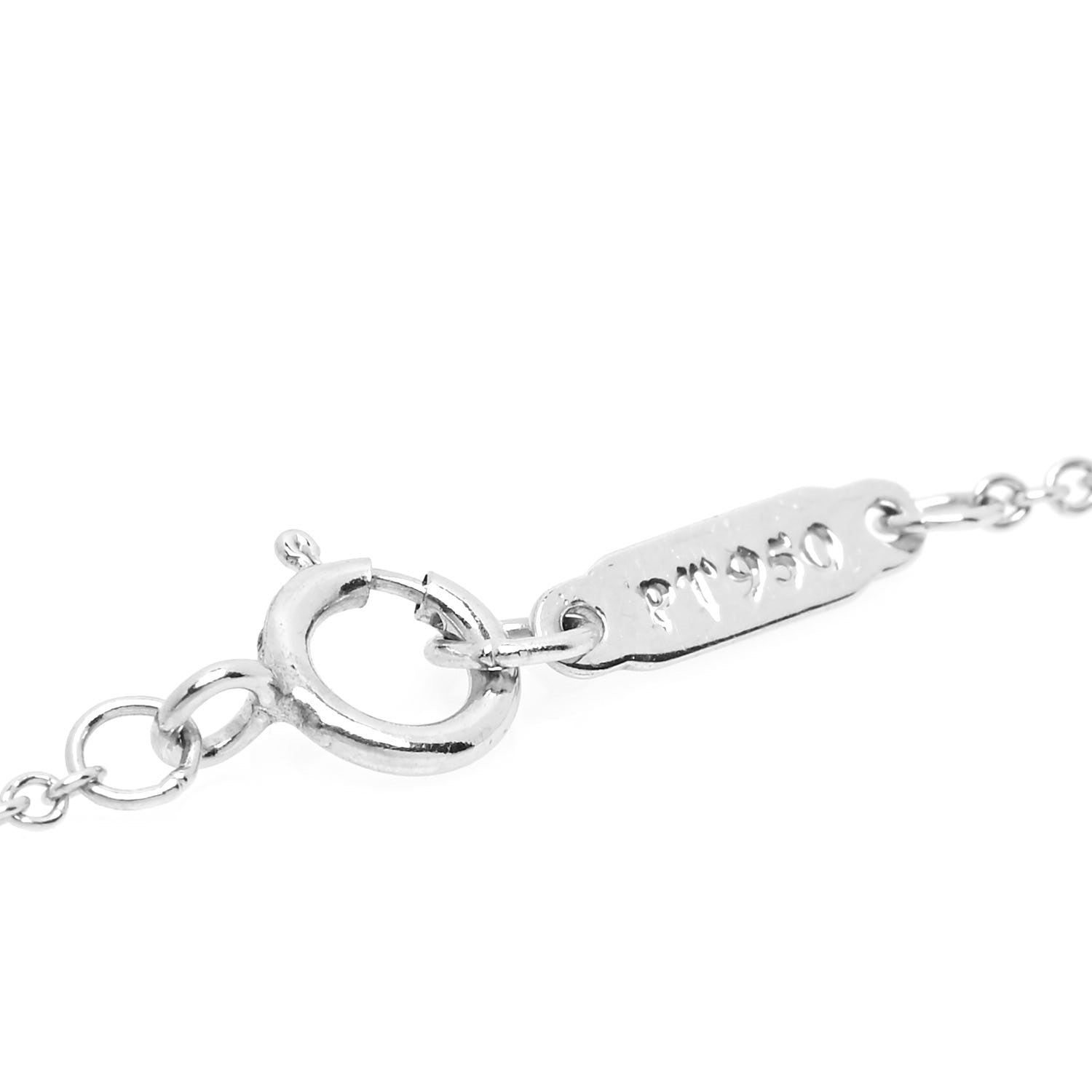 Tiffany Platinum Diamond Small Cross Pendant Necklace 5 of 6