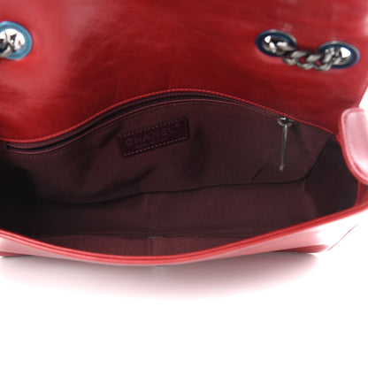 Chanel Glazed Calfskin Medium Coco Boy Flap Red 5 of 11