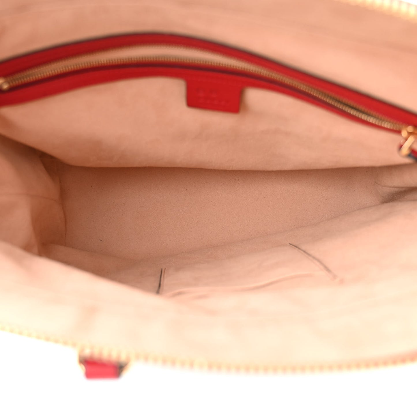 GG Supreme Monogram Blooms Medium Zippered Bucket Tote Beige Blue Navy Hibiscus Red