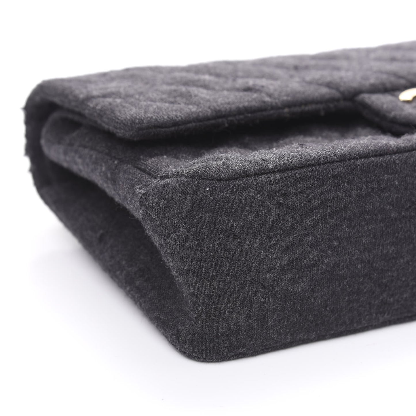 Jersey Quilted Small Double Flap Black