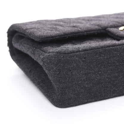 Chanel Jersey Quilted Small Double Flap Black 10 of 15