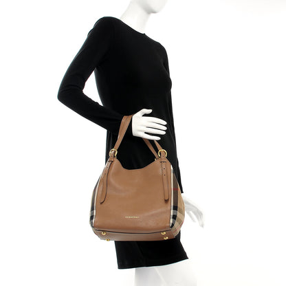 Burberry Grainy Calfskin House Check Small Canterbury Dark Sand 2 of 10