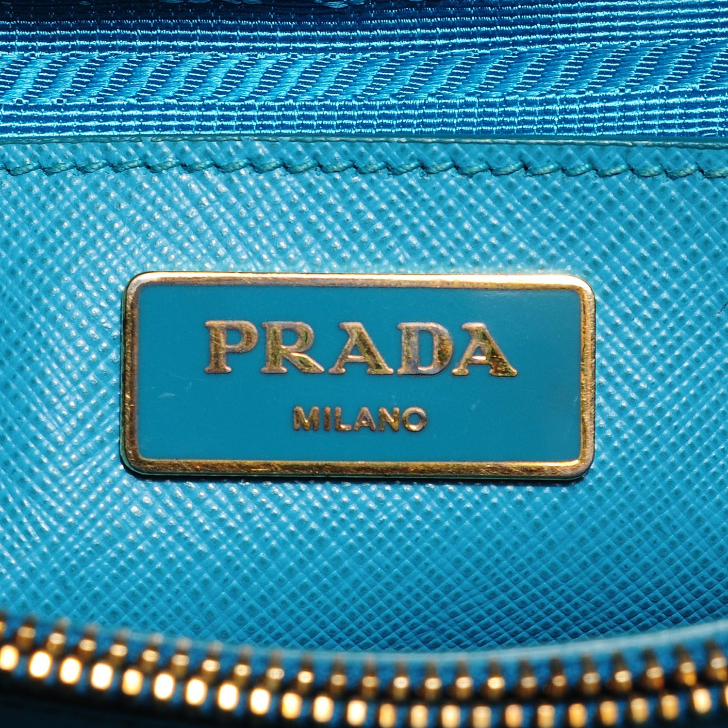 Prada Saffiano Lux Large Promenade Tote Turchese 8 of 10