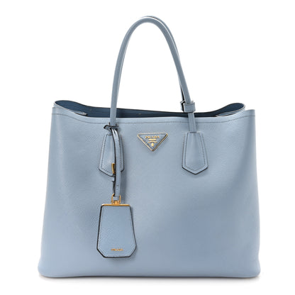 Prada Saffiano Cuir Large Double Bag Astrale 1 of 10