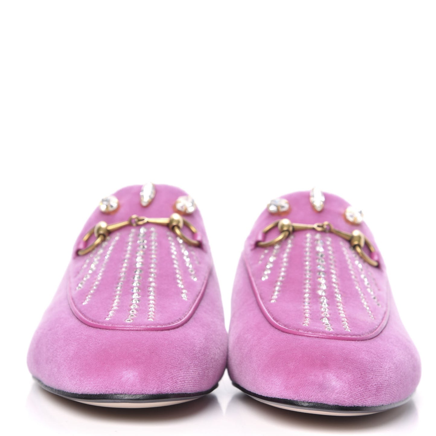 Velvet Marquise Crystals Womens Princetown Slippers 37.5 Malva Dark Malva