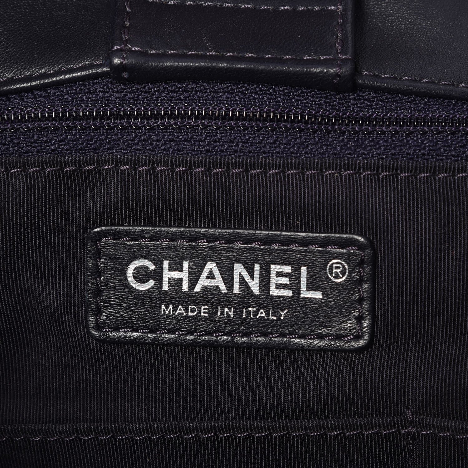 Chanel Lambskin Quilted Large Drawstring Shoulder Bag Dark Purple 5 of 9