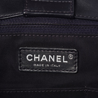 Chanel Lambskin Quilted Large Drawstring Shoulder Bag Dark Purple 5 of 9