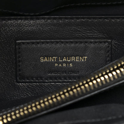 Saint Laurent Calfskin Y Quilted Monogram Small Loulou Chain Satchel Black 7 of 15