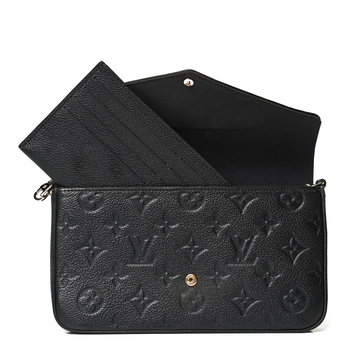 Louis Vuitton Empreinte Pochette Felicie Chain Wallet Black 7 of 17