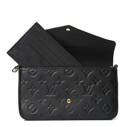 Louis Vuitton Empreinte Pochette Felicie Chain Wallet Black 7 of 17