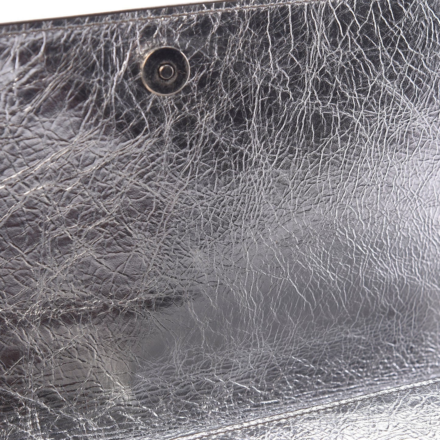 Metallic Textured Large Belle De Jour Clutch Silver