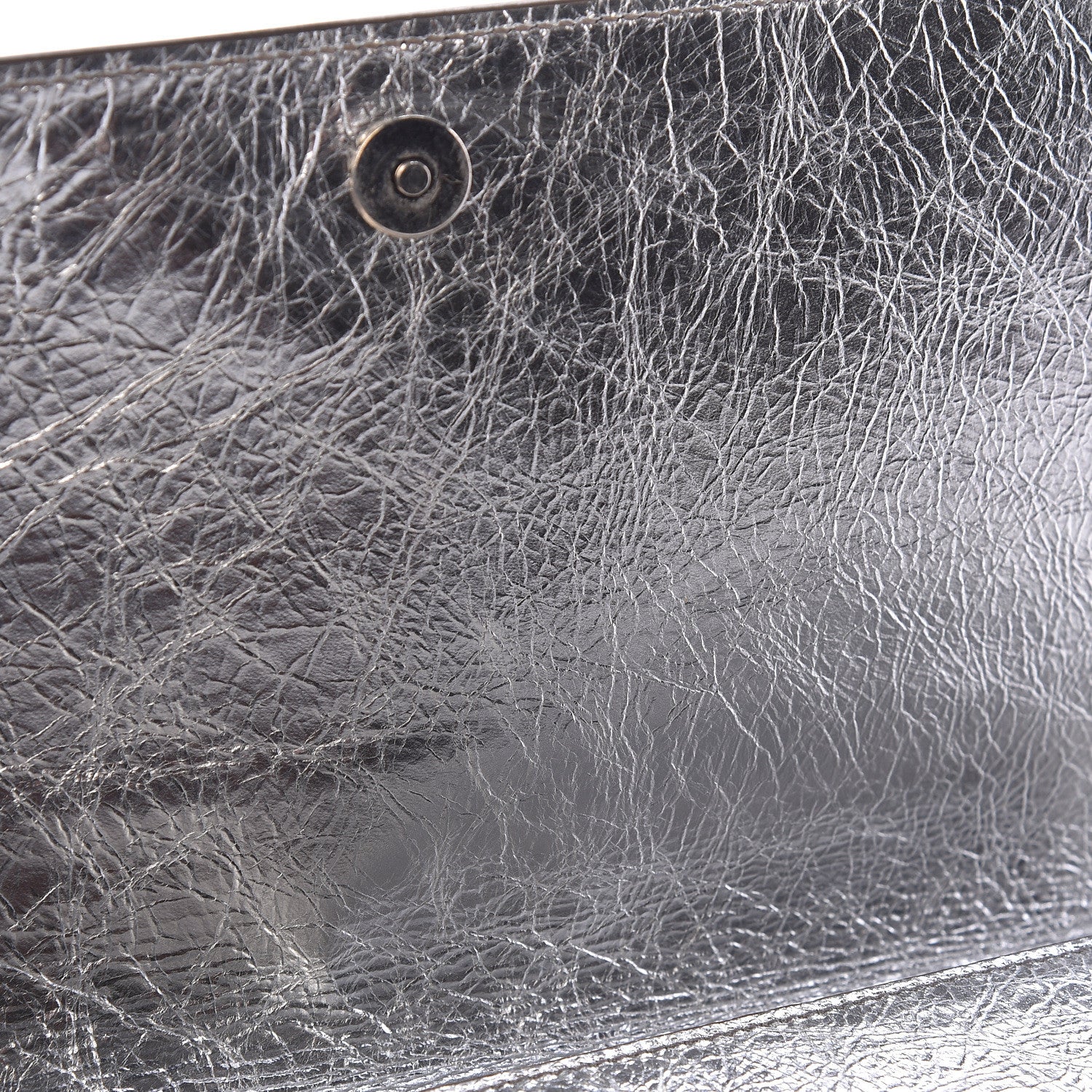 Saint Laurent Metallic Textured Large Belle De Jour Clutch Silver 11 of 13