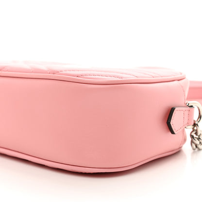Gucci Calfskin Matelasse Small GG Marmont Chain Shoulder Bag Wild Rose 10 of 10