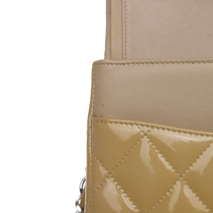 Chanel Patent Quilted Jumbo Double Flap Beige 11 of 15
