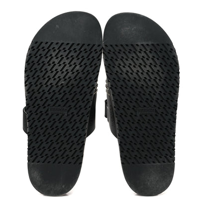 Hermes Calfskin Medor Studded Womens Chypre Sandals 40.5 Black 6 of 9
