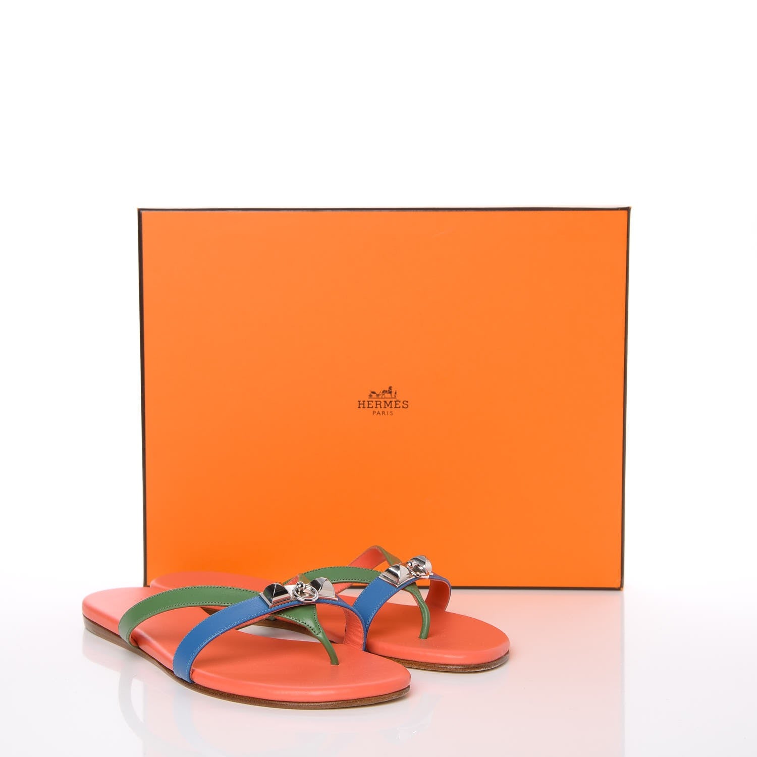 Hermes Nappa Calfskin Corfou Sandals 36 8 of 8