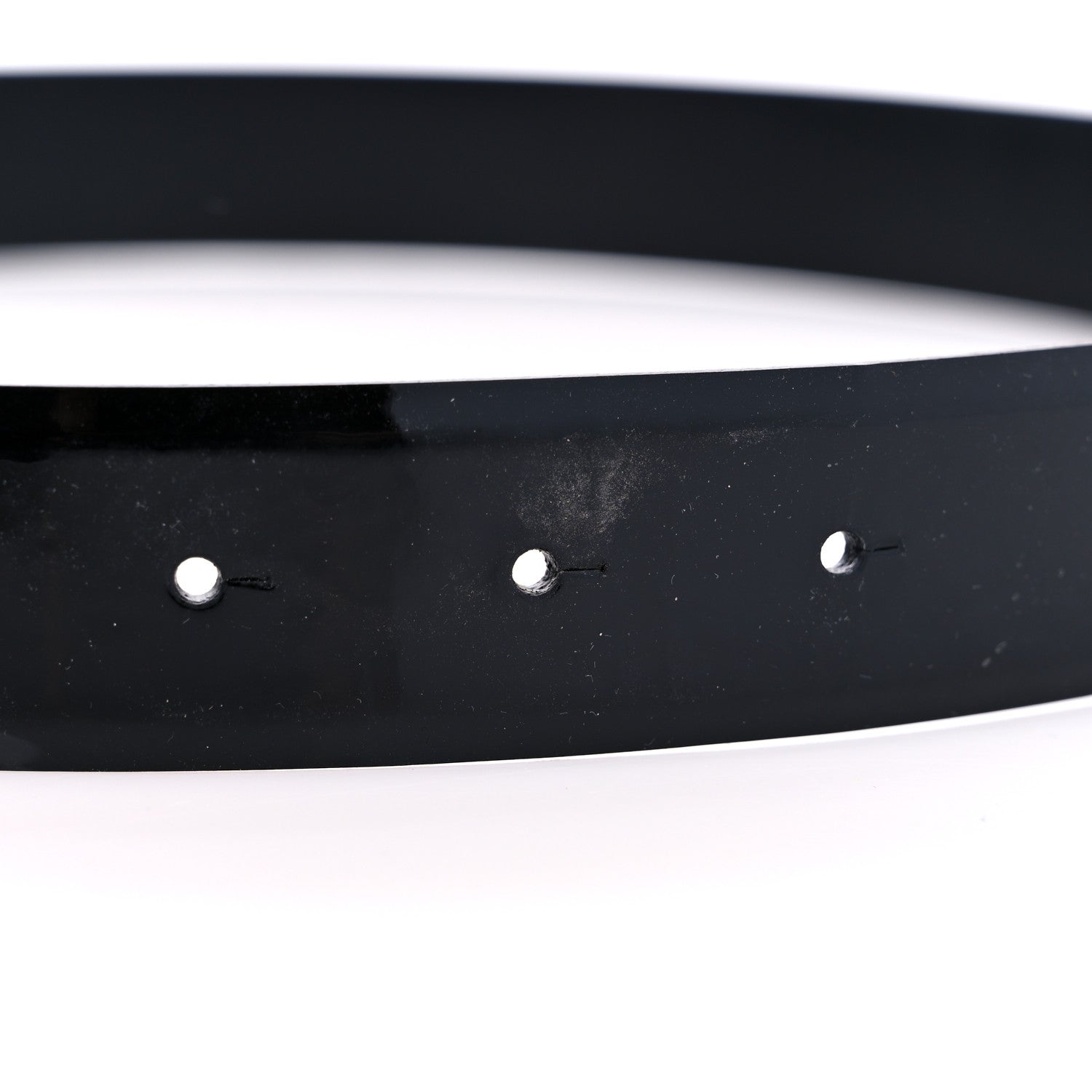 Chanel Patent Plexiglass CC Boy Belt 100 40 Black Blue 3 of 6