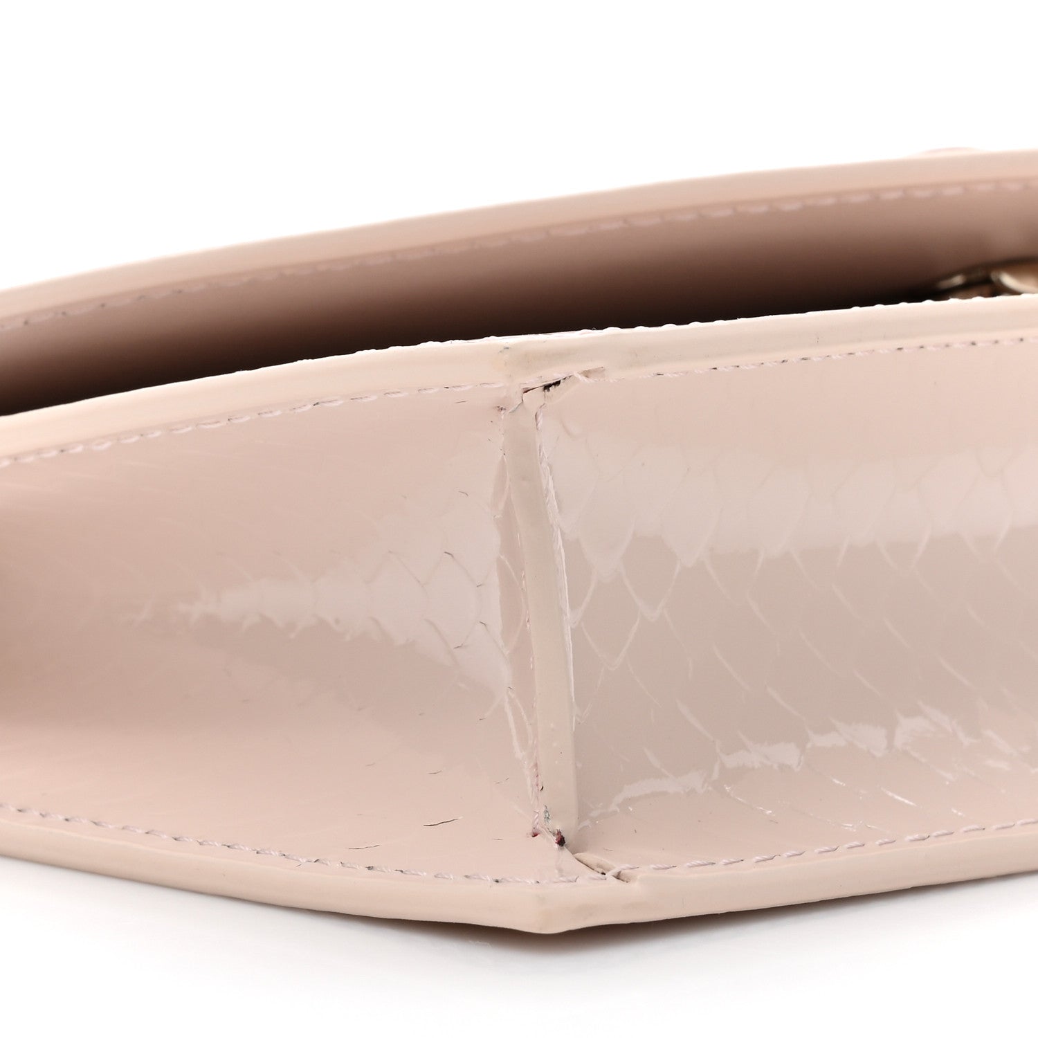 Christian Louboutin Patent Embossed Snakeskin Loubi54 Crossbody Clutch Pink 9 of 10