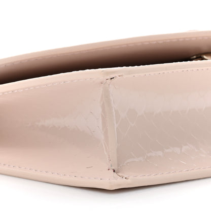 Christian Louboutin Patent Embossed Snakeskin Loubi54 Crossbody Clutch Pink 9 of 10