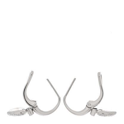 Tiffany Platinum Diamond Heart Charm Earrings 3 of 4