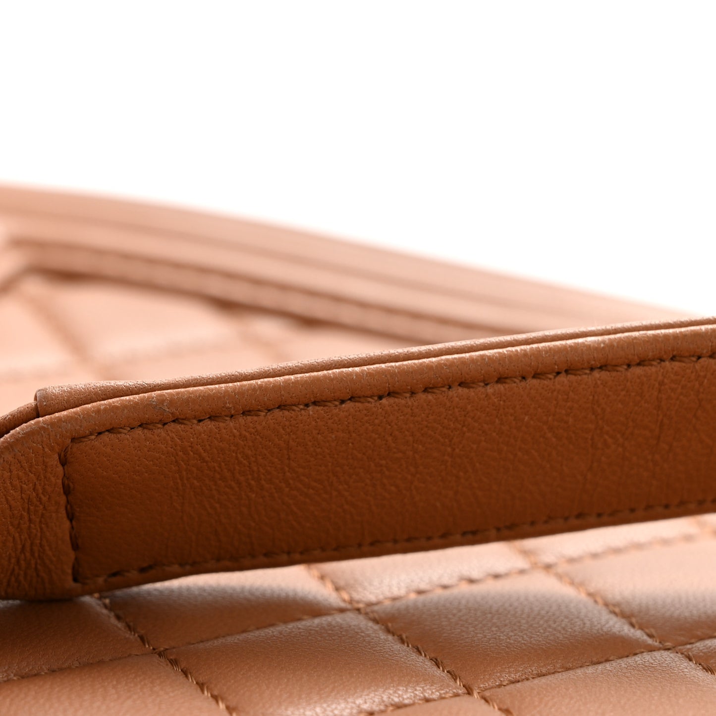 Lambskin Quilted New Medium Boy Flap Dark Beige