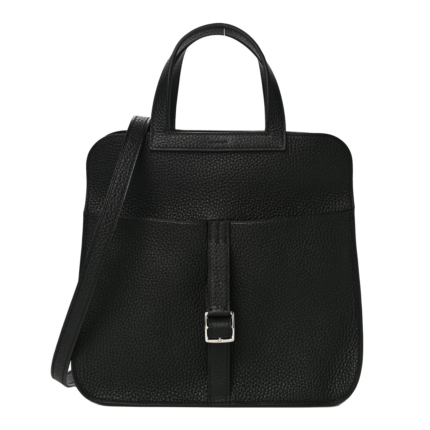 Hermes Taurillon Clemence Halzan 25 Black 1 of 10