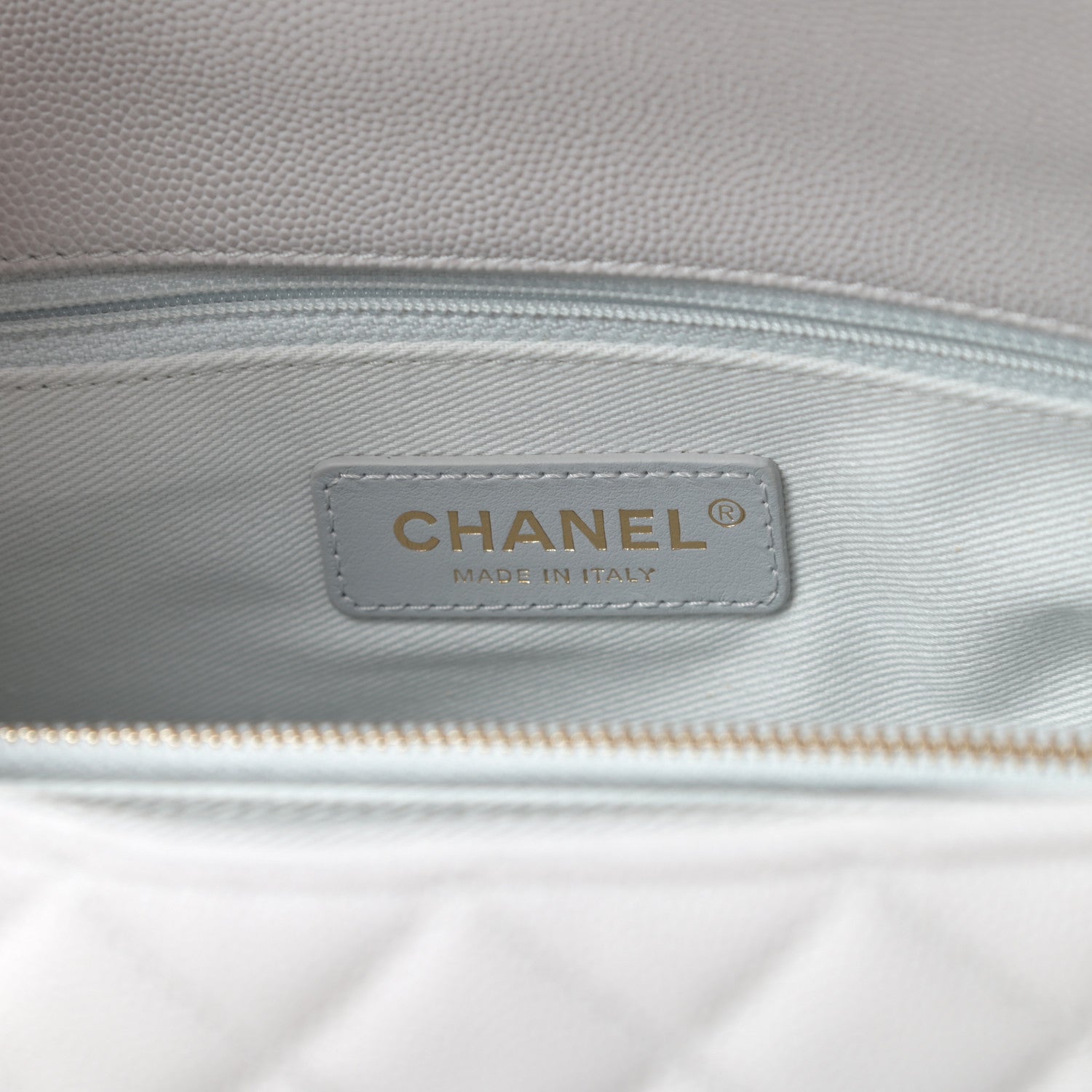 Chanel Caviar Quilted Small Coco Handle Flap Light Grey 6 of 12