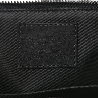 Louis Vuitton Calfskin Damier Distorted City Keepall Black 6 of 10