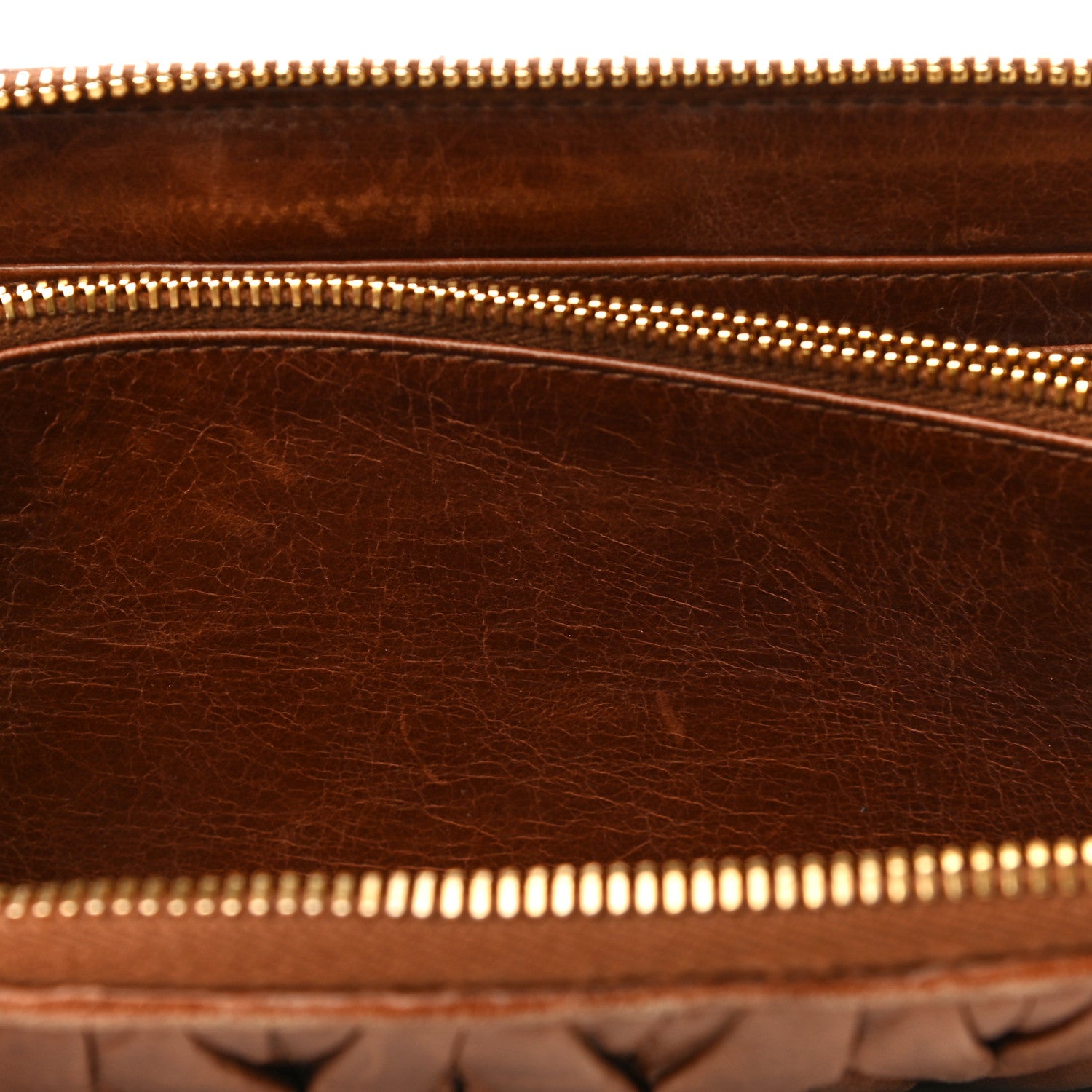 Miu Miu Matelasse Zip Around Wallet Brown 22 of 24