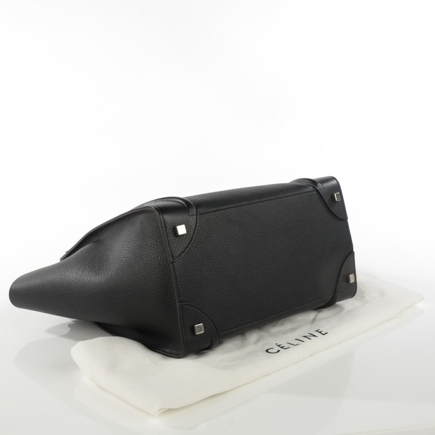 Drummed Calfskin Mini Luggage Black