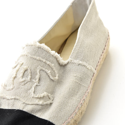 Chanel Linen CC Espadrilles 41 Beige Black 11 of 11