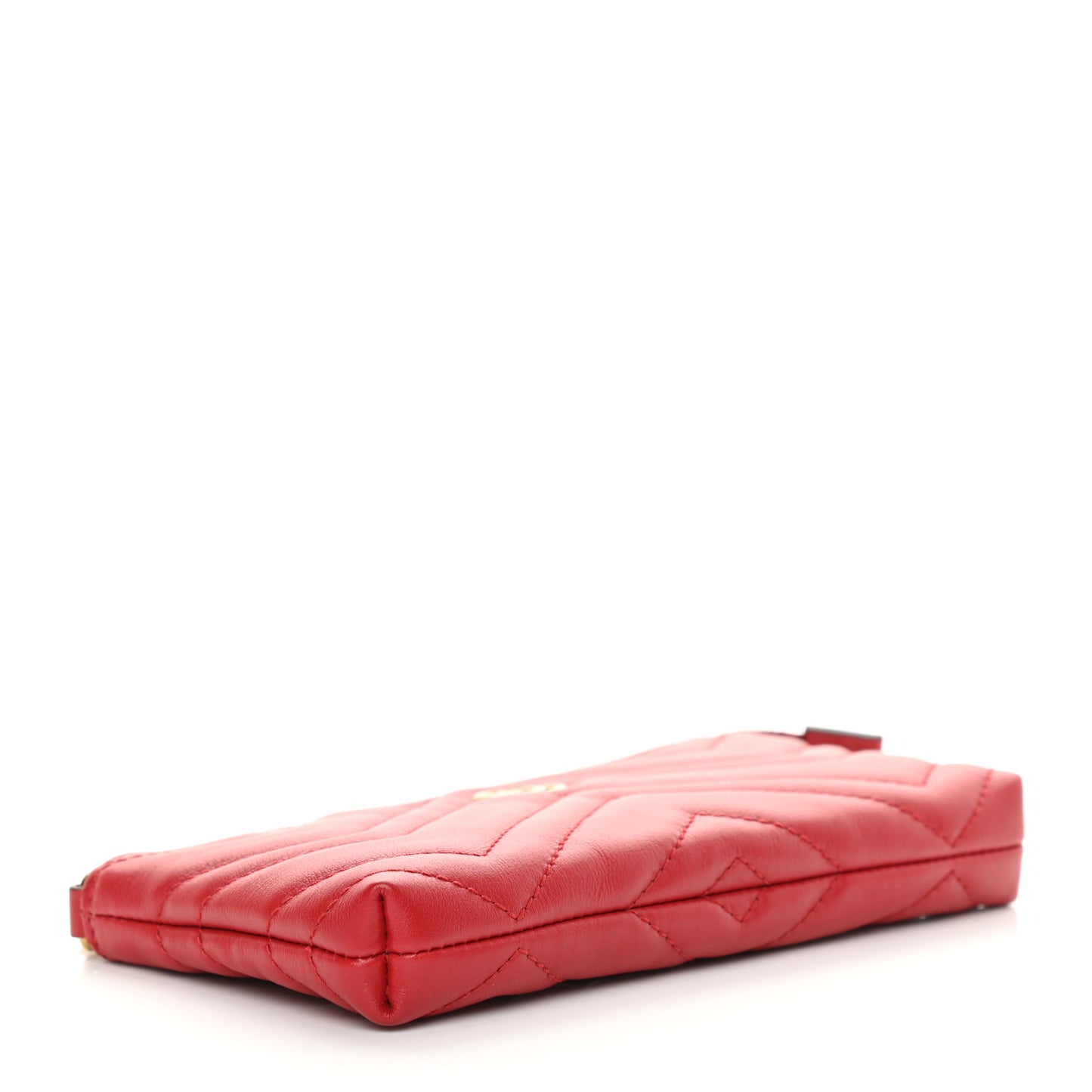 Calfskin Matelasse Mini GG Marmont Chain Bag Hibiscus Red